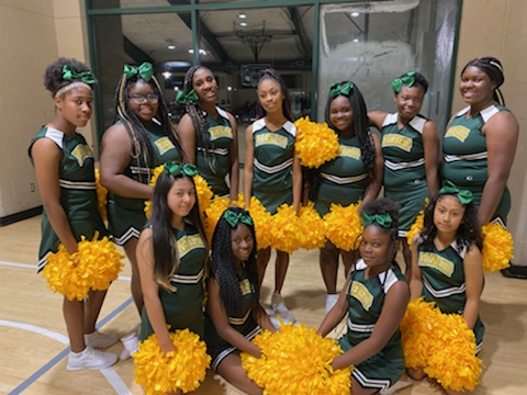 FAA Middle School cheerleaders